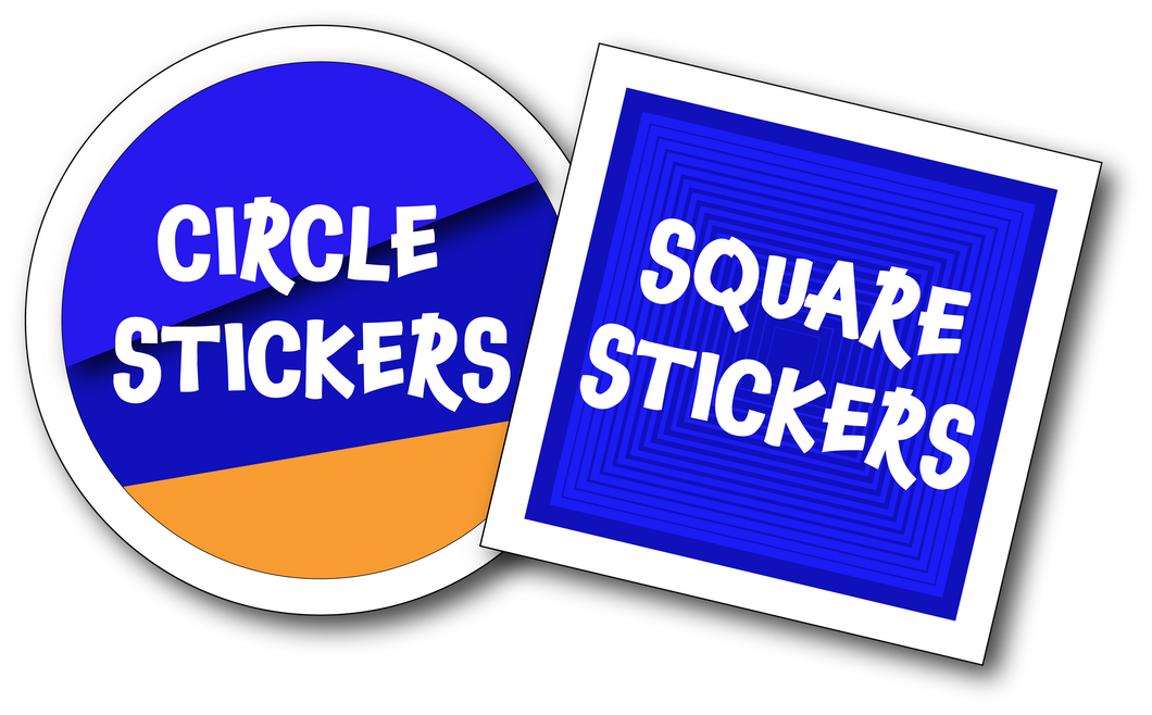Gloss Laminate Circle and Square Stickers